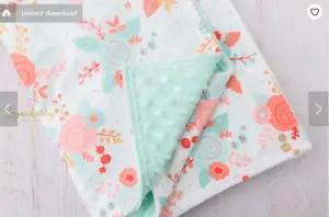 Easy sewing projects to make for baby minky blanket tutorial from loganberryhandmade on Etsy