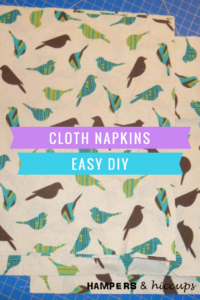 Learn how to make cloth napkins. Easy diy sewing photo tutorial for making cloth napkins. Replace all your paper products with easy to make alternatives. Easy to wash. Fun and elegant to use. Be environmentally friendly with these cloth napkins. How to make your own cloth napkins. Get rid of all the yucky disposables!