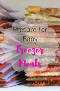 In my constant battle to get ahead for the arrival of our new baby, I've put together a list of easy freezer meals to prepare while nesting. Stock your freezer so you don't have to cook or grocery shop when that new baby comes home! Get ahead for the next busy time in your life. Or just have some meals in the freezer for those evenings when you really don't feel like cooking. Working mom? Even better reason to make a day of prepping some meals. Here's a nice list of some freezer meal ideas, as well as a few tips to make everything go smoothly for you. Enjoy your supper even more when you don't have to slave away all day to eat it! One afternoon can yield over 20 meals! Make extra when you're cooking up your favourites to throw in the freezer for an effortless meal prep. hampersandhiccups.com. homemaking. food. lifestyle. cooking. freezer meals. meal prep. meal planning