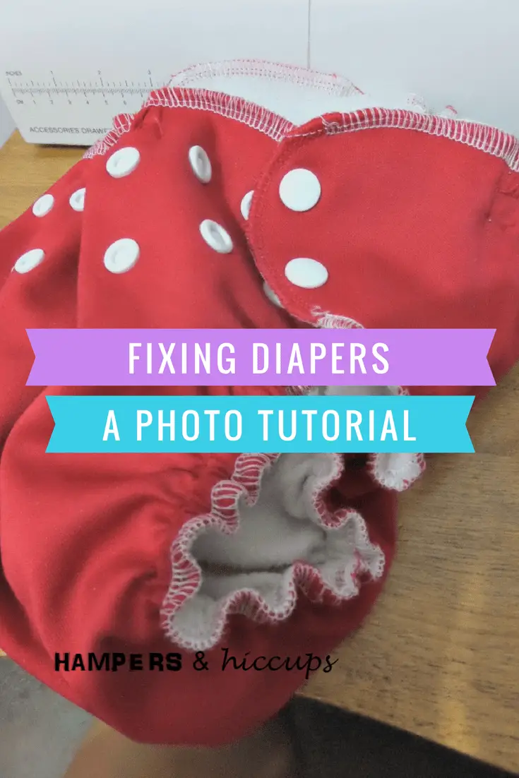 Replace Diaper Elastics. Photo Tutorial Using a Serger