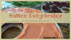 My personal review of the Salton DH4154 Collapsible Dehydrator. #dehydrate your garden produce + other goods. Create yummy #healthy #snacks. #Preserve #herbs #vegetables #fruit #meat. #inexpensive way to start your dehydrating journey. Learn what I #love and what I don’t. Plus some tips for any #dehydrator, as well as a #free #mealplan. #hampersandhiccups #food #family 