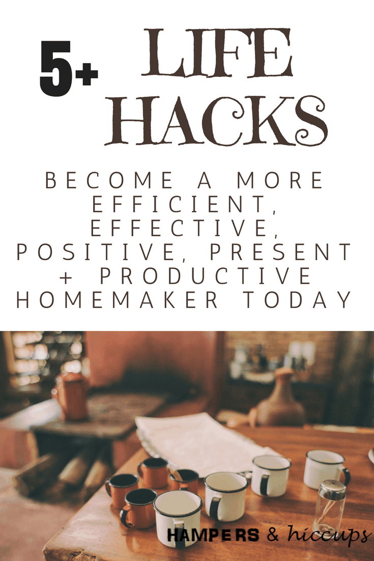 5 life hacks to be a better homemaker today. Be more efficient, effective, productive, positive and present with your home and your family. Create a happy atmosphere for your kids and spouse. Foster love, encouragement and happiness by implementing these 5 action items into your daily life. They're simple but effective. 5 tips overlap and combine to create a web of efficiency. Learn more and grab the juicy 6th tip here!