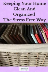 Keeping Your Home Clean And Organized The Stress Free Way basket of books hampersandhiccups