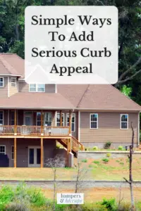 Simple Ways To Add Serious Curb Appeal front exterior of large country home hampersandhiccups