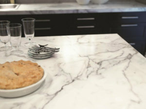 Home improvements more affordable marble countertop pie plates forks glasses