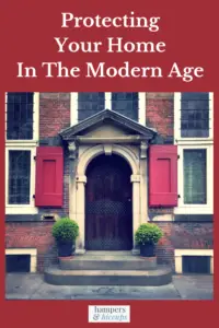 Protecting Your Home In The Modern Age front door of a nice brick home hampersandhiccups