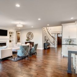 beautiful new furnished living room in new luxury home