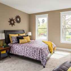 master bedroom in new home