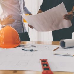 confident team of architect working together