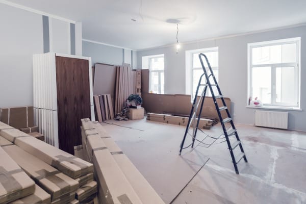 interior of apartment during construction remodeling renovation