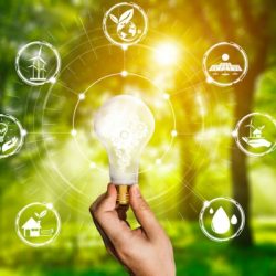 energy innovation light bulb graphic interface