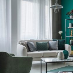 green flat interior