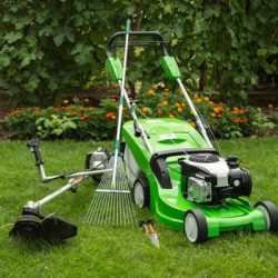 outdoor shot of garden equipment