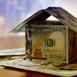 real estate dollar house background