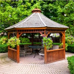 wooden pergola building