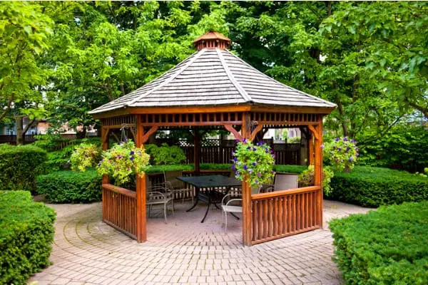 wooden pergola building