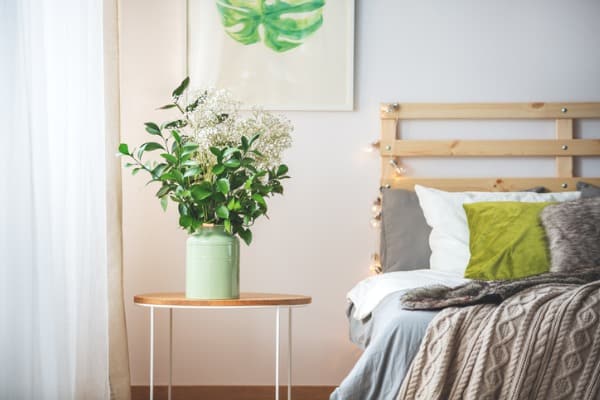 flowers in master bedoom