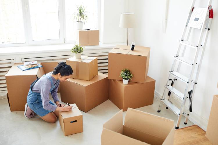 Unpacking boxes
